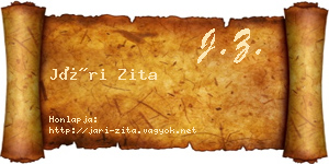 Jári Zita névjegykártya