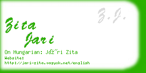 zita jari business card